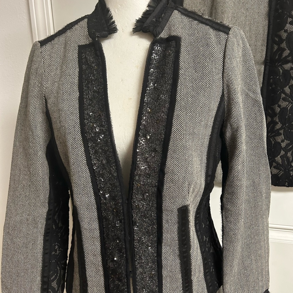 White House Black Market Tweed & Lace Skirt Set 6 - Picture 2 of 8